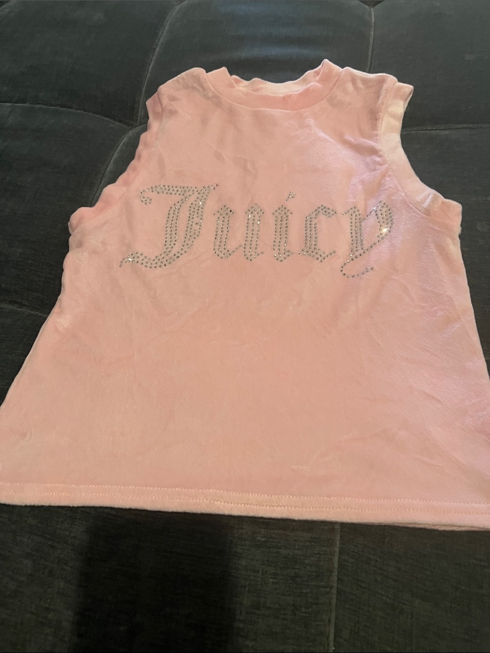 Juicy Couture Pink Rhinestone Logo Tank